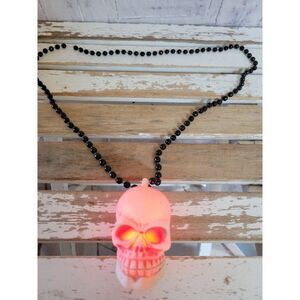 LED skull necklace Halloween prop multi-changing